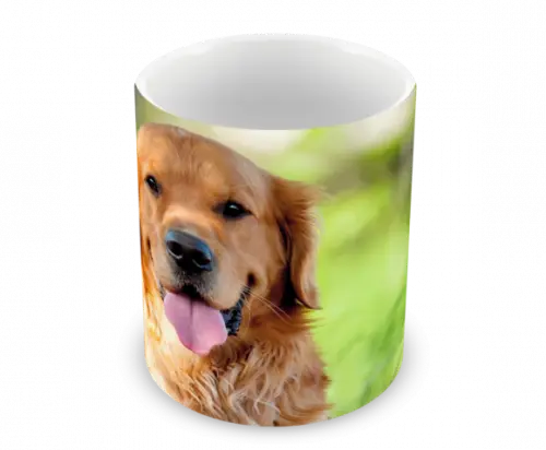 Caneca Polímero Cachorro Golden Retriever Personalizada