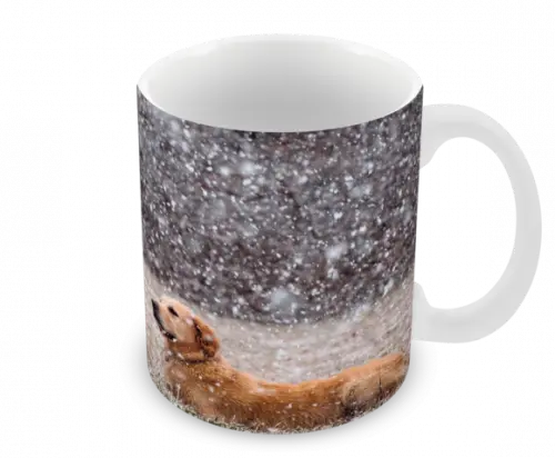Caneca Polímero Cachorro Golden Retriever Personalizada