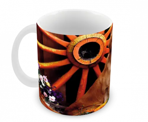 Caneca Polímero Cachorro Golden Retriever Personalizada