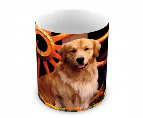 Caneca Polímero Cachorro Golden Retriever Personalizada