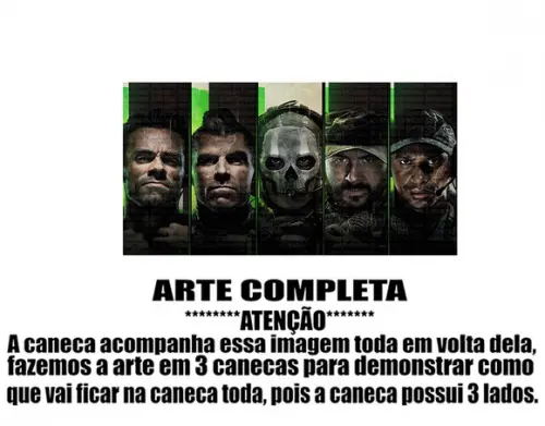 Caneca Polímero Call Of Duty Modern Warfare Personalizada