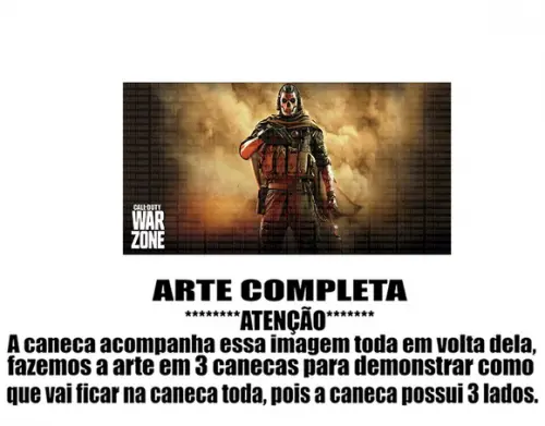Caneca Polímero Call Of Duty Warzone Personalizada