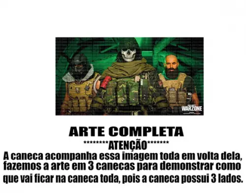 Caneca Polímero Call Of Duty Warzone Personalizada