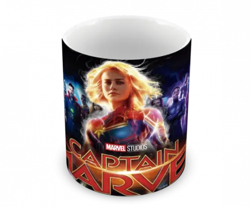 Caneca Polímero Capitã Marvel Personalizada