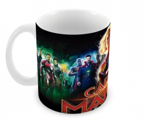 Caneca Polímero Capitã Marvel Personalizada
