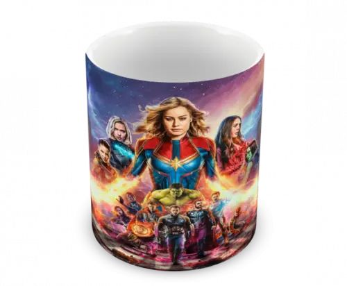 Caneca Polímero Capitã Marvel Personalizada
