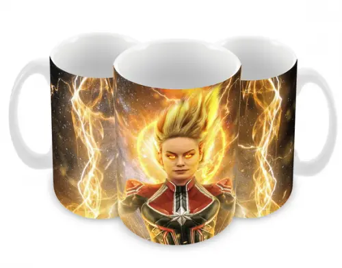 Caneca Polímero Capitã Marvel Personalizada