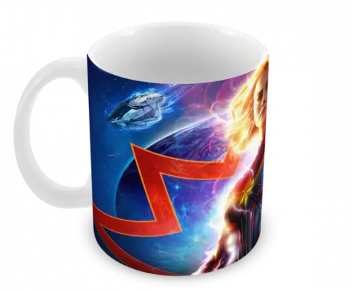 Caneca Polímero Capitã Marvel Personalizada