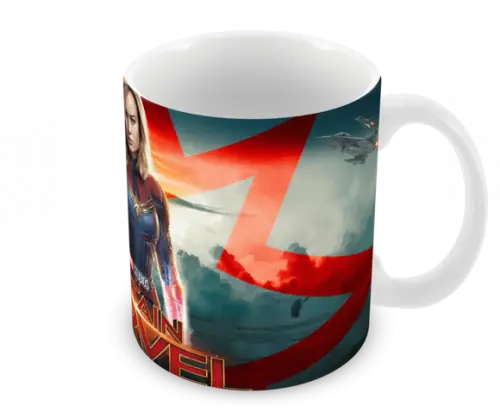 Caneca Polímero Capitã Marvel Personalizada