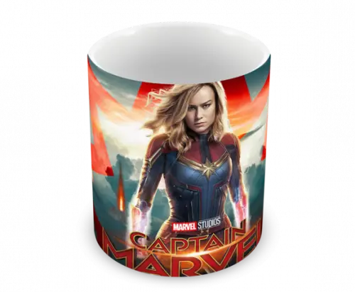 Caneca Polímero Capitã Marvel Personalizada