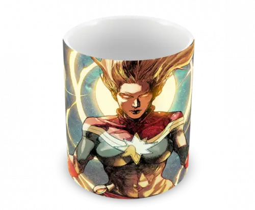 Caneca Polímero Capitã Marvel Personalizada