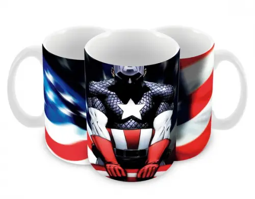 Caneca Polímero Capitão América Personalizada