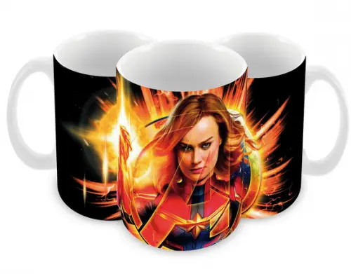 Caneca Polímero Capitã Marvel Vingadores Personalizada