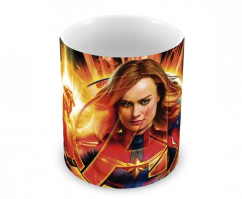 Caneca Polímero Capitã Marvel Vingadores Personalizada