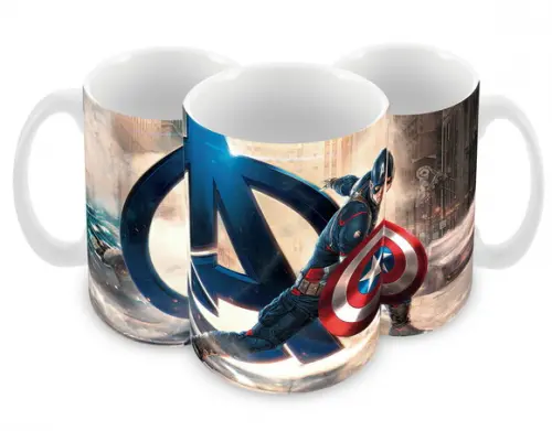 Caneca Polímero Capitão América Personalizada