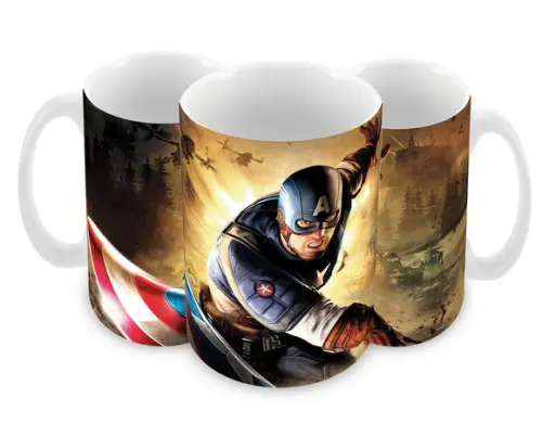 Caneca Polímero Capitão América Personalizada