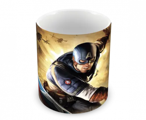 Caneca Polímero Capitão América Personalizada