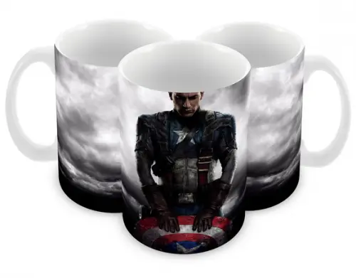 Caneca Polímero Capitão América Personalizada