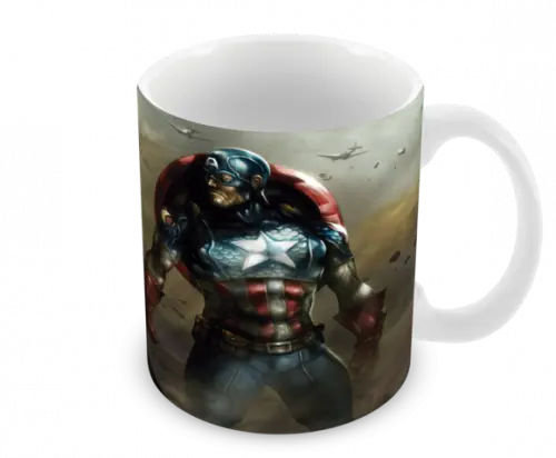 Caneca Polímero Capitão América Personalizada