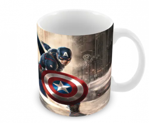 Caneca Polímero Capitão América Personalizada