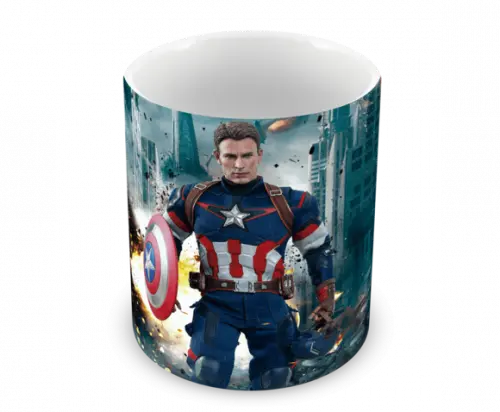 Caneca Polímero Capitão América Personalizada