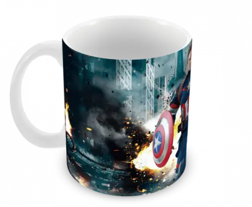 Caneca Polímero Capitão América Personalizada