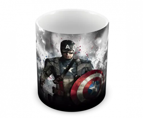 Caneca Polímero Capitão América Personalizada