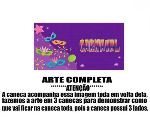 Caneca Polímero Carnaval Personalizada