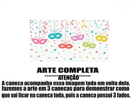 Caneca Polímero Carnaval Personalizada