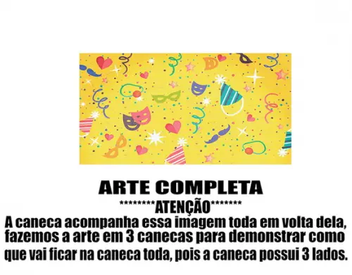 Caneca Polímero Carnaval Personalizada