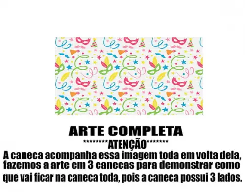 Caneca Polímero Carnaval Personalizada