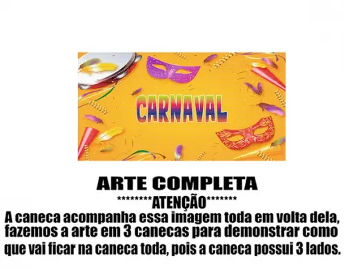 Caneca Polímero Carnaval Personalizada