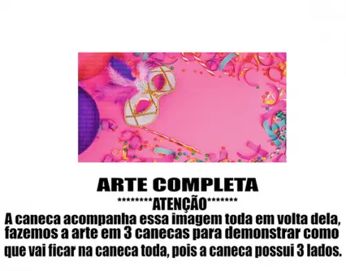 Caneca Polímero Carnaval Personalizada