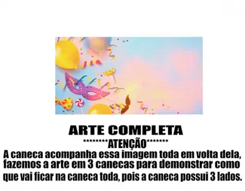 Caneca Polímero Carnaval Personalizada
