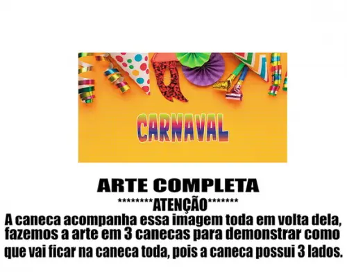 Caneca Polímero Carnaval Personalizada