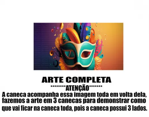 Caneca Polímero Carnaval Personalizada