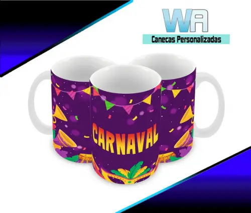 Caneca Polímero Carnaval Personalizada