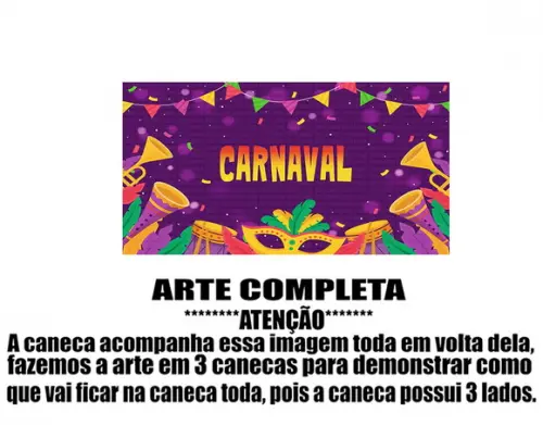 Caneca Polímero Carnaval Personalizada