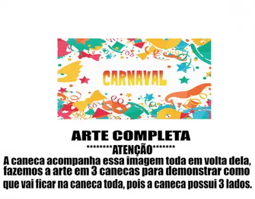 Caneca Polímero Carnaval Personalizada