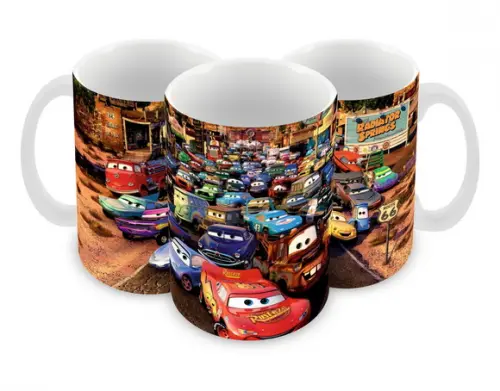 Caneca Polímero Carros Disney Personalizada