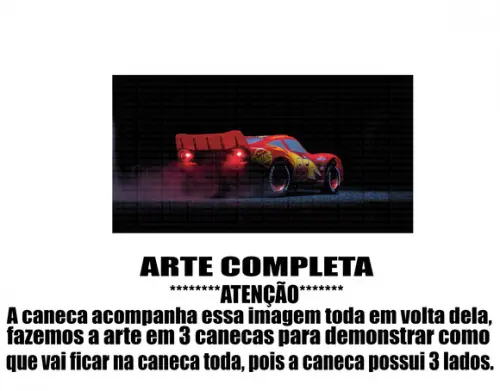 Caneca Polímero Carros Disney Personalizada