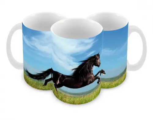 Caneca Polímero Cavalos Personalizada