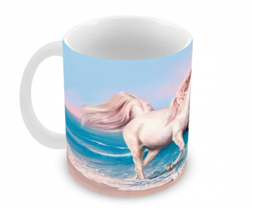 Caneca Polímero Cavalos Personalizada