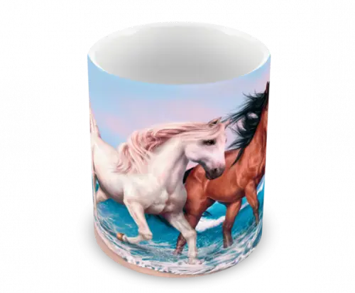 Caneca Polímero Cavalos Personalizada