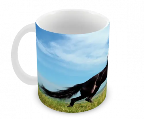 Caneca Polímero Cavalos Personalizada