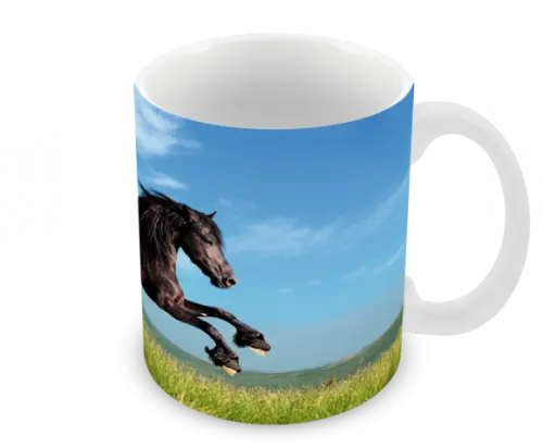 Caneca Polímero Cavalos Personalizada
