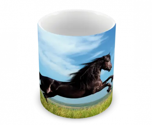 Caneca Polímero Cavalos Personalizada