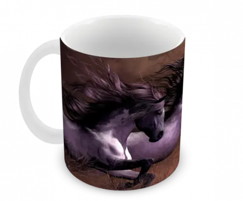 Caneca Polímero Cavalos Personalizada