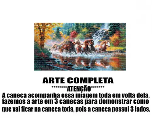 Caneca Polímero Cavalos Personalizada