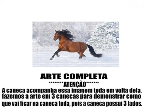 Caneca Polímero Cavalos Personalizada